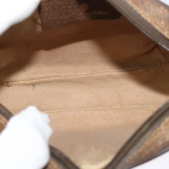 GUCCI GG Supreme Web Sherry Line Bag PVC Beige Gold 156 02 066 Auth ki5606 - Picture 12 of 16